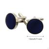 2Pcs Black Men Cufflinks Tuxedo Cuff Links Stylish Classic for Wedding