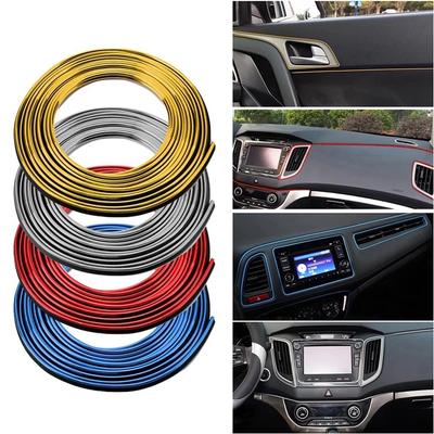 5M/Pcs Universal DIY Styling Αυτοκινήτου Ευέλικτη διακόσμηση εσωτερικού χώρου Διακοσμητικές ταινίες Αυτοκόλλητο άκρων πόρτας Αυτοκόλλητο Διακοσμητικό χρωμίου
