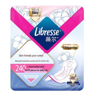 Serviettes hygiéniques Whisper en coton pur respectueuses de la peau