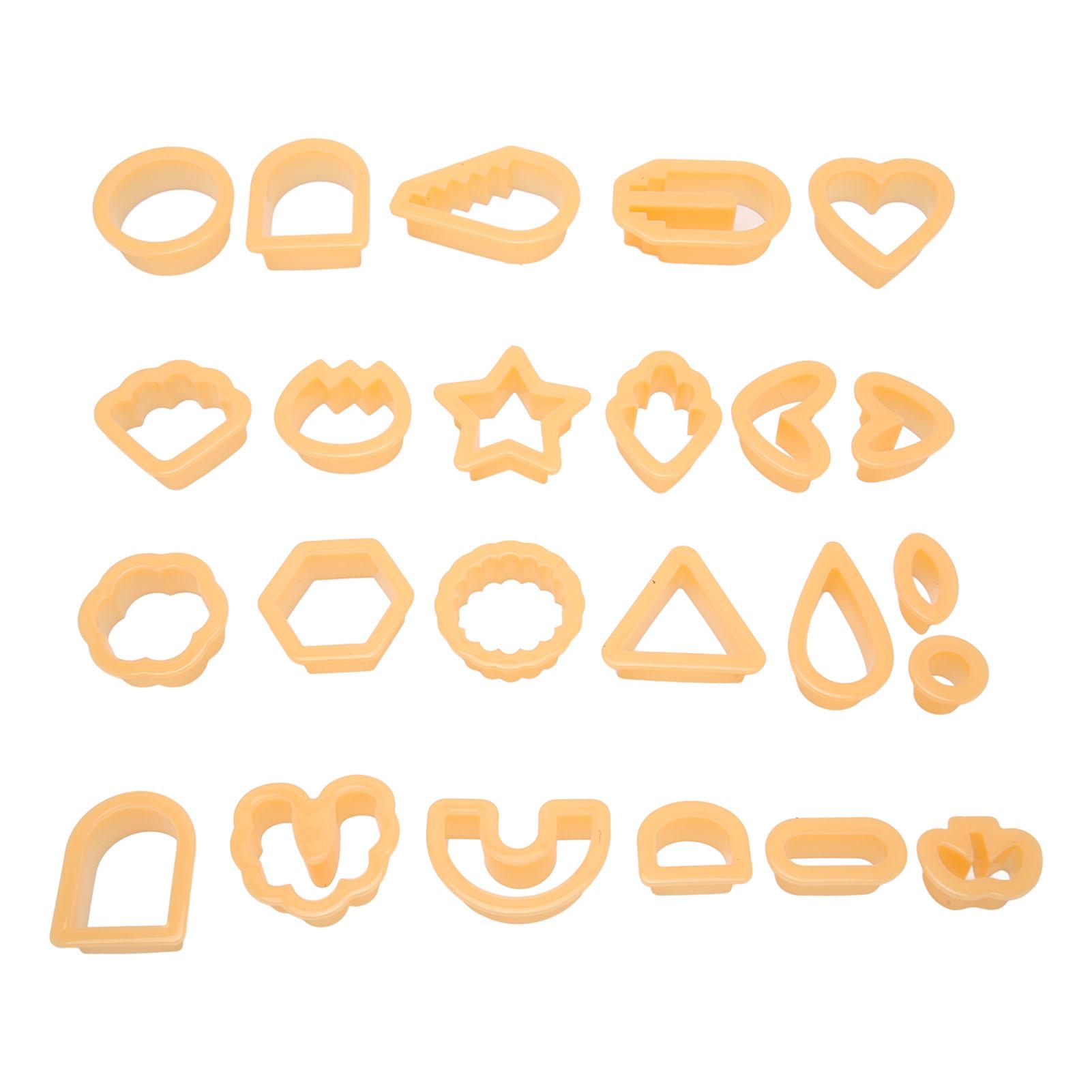 

24 шт. Полимерная глина, вырубки для серег, сделай сам, ручная работа, утолщенный край, пищевые вырубки для глины для тортов оранжевый