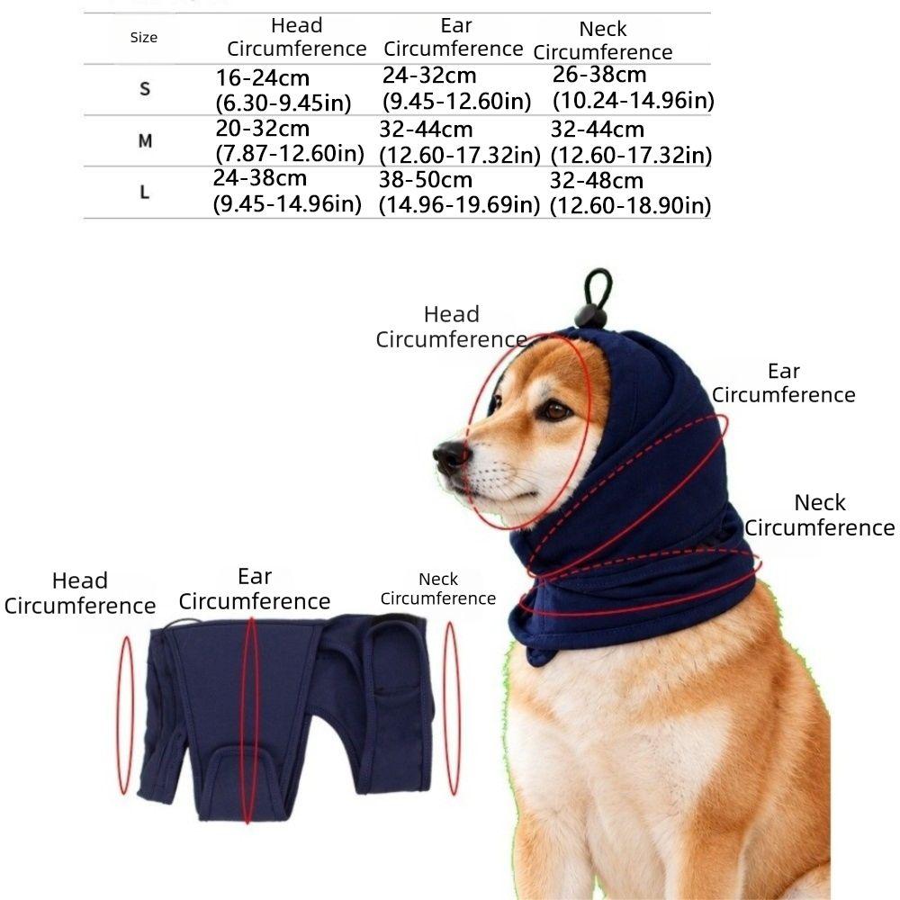 Anti-scare Dog Noise Canceling Hood Soft Elastic Dog Calming Earmuffs Firework