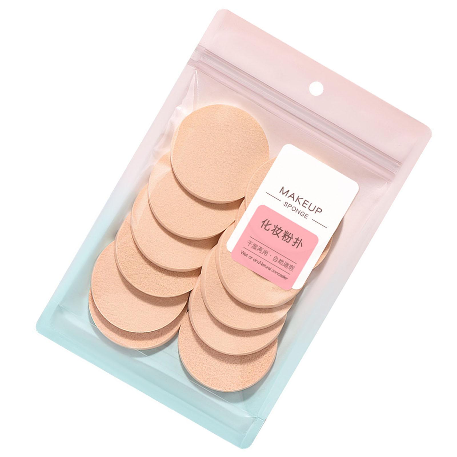 

12 шт. круглых спонжей-пуховок для макияжа спонжи для тонального кремаМягкие пенные пуховочки для лица для жидкой основы и очищения