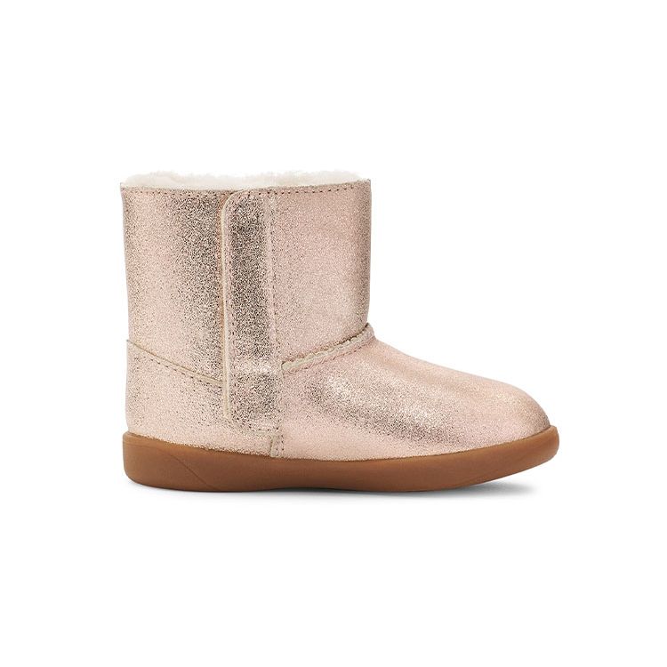 UGG Keelan Metallic Glitter Sheepskin Snow Boots Kids Boots Rose-Gold 1123351T-RGL