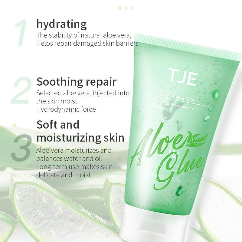 TJE Aloe Vera Gel 150g Feuchtigkeitsspendend, für zarte, zu Akne neigende und antiempfindliche Haut
