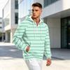 Felpa con cappuccio da uomo autunno inverno, stampa gessata, casual, vestibilità larga, con zip, manica lunga, felpa