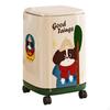 Trash Can with 360° Universal Wheels and Lid Bathroom Wheelie Bin 9 Inchx9 Inchx14 Inch Wastebasket