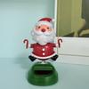 No Battery Solar Toys Powered Dancing Car Ornament, Creative Dashboard Christmas Cartoon Figure for Miniature Holiday Desktop Ornaments Auto Interior