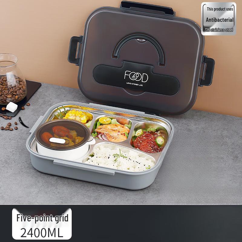 

316 Stainless Steel Vacuum Insulated Lunch Box with 5 Compartments
