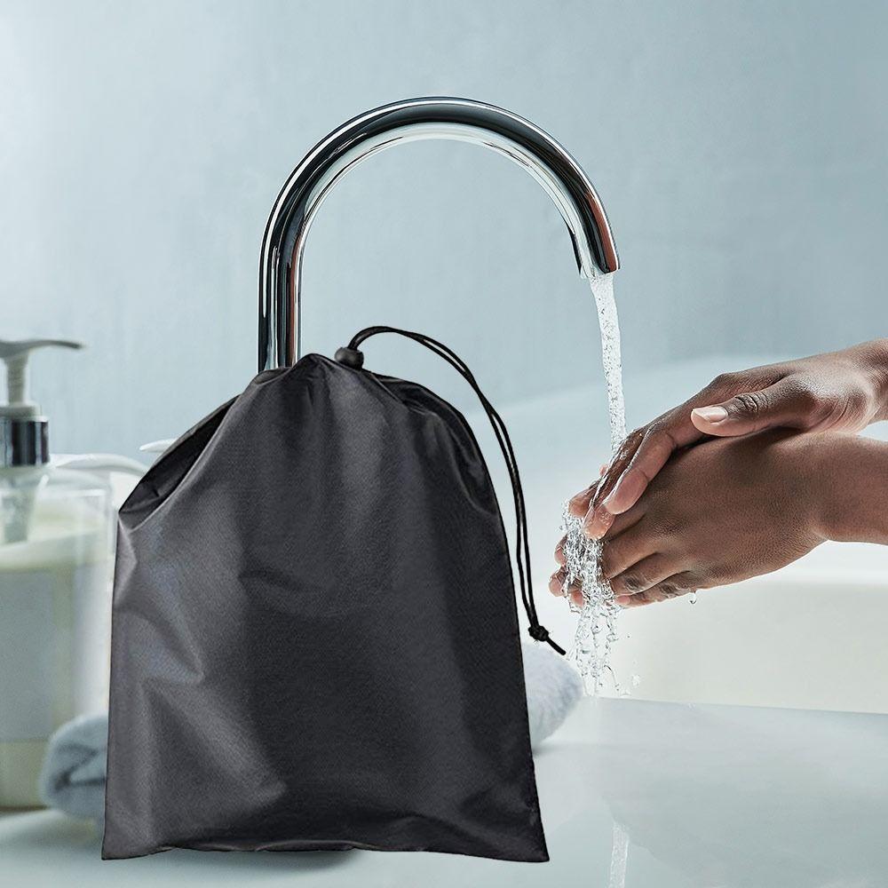 New Black Mesh Drawstring Drawer Wash Bag Lightweight Compact Hanging Bath Bag Toiletry Organizer Toiletry Bag Bathroom