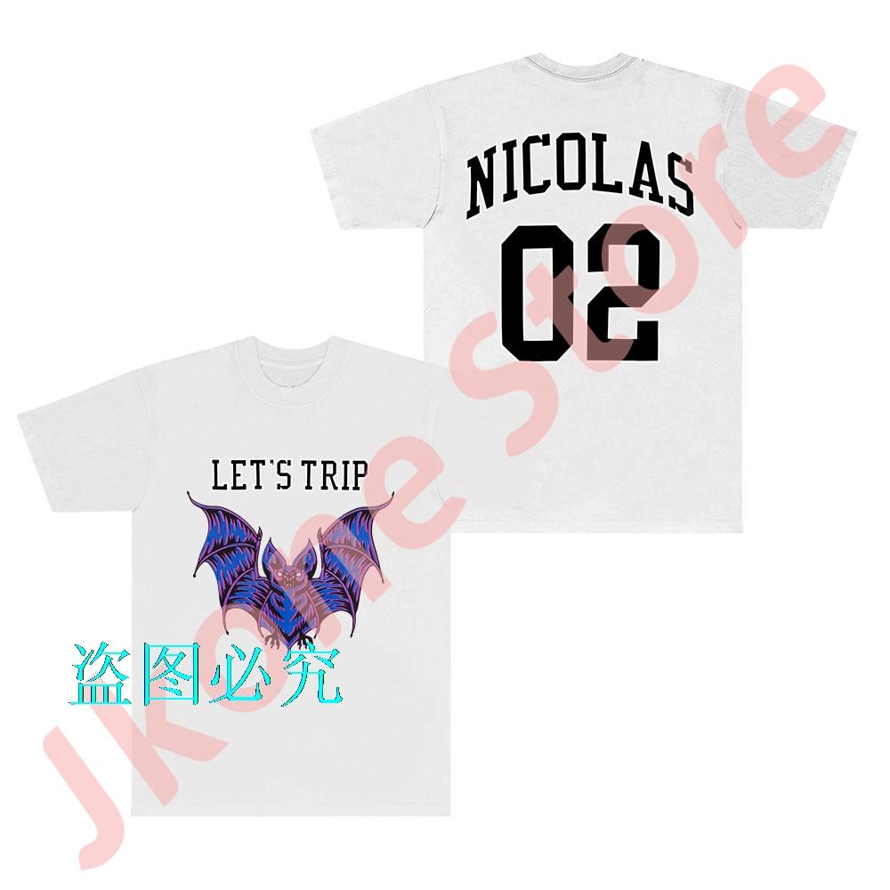 

Sturniolo Triplets Lets Trip Bat Logo Merch Tee Cosplay Women Unisex Fashion Casual Short Sleeve TShirts S