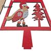 Indoor Christmas Home Decoration Wooden Tree Tabletop Sign, Rustic Gingerbread Snowman Gnome Desktop Ornament with Star Holiday Party Sign Topper,