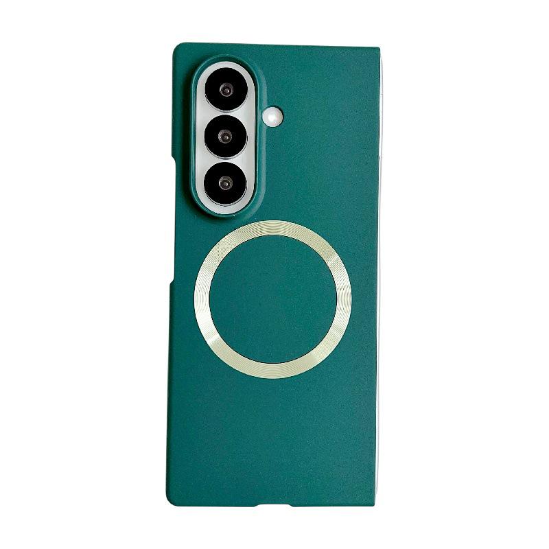 Samsung Z Fold7 Case: Iridescent Magnetic Ring, Drop-Proof, with Screen Protector