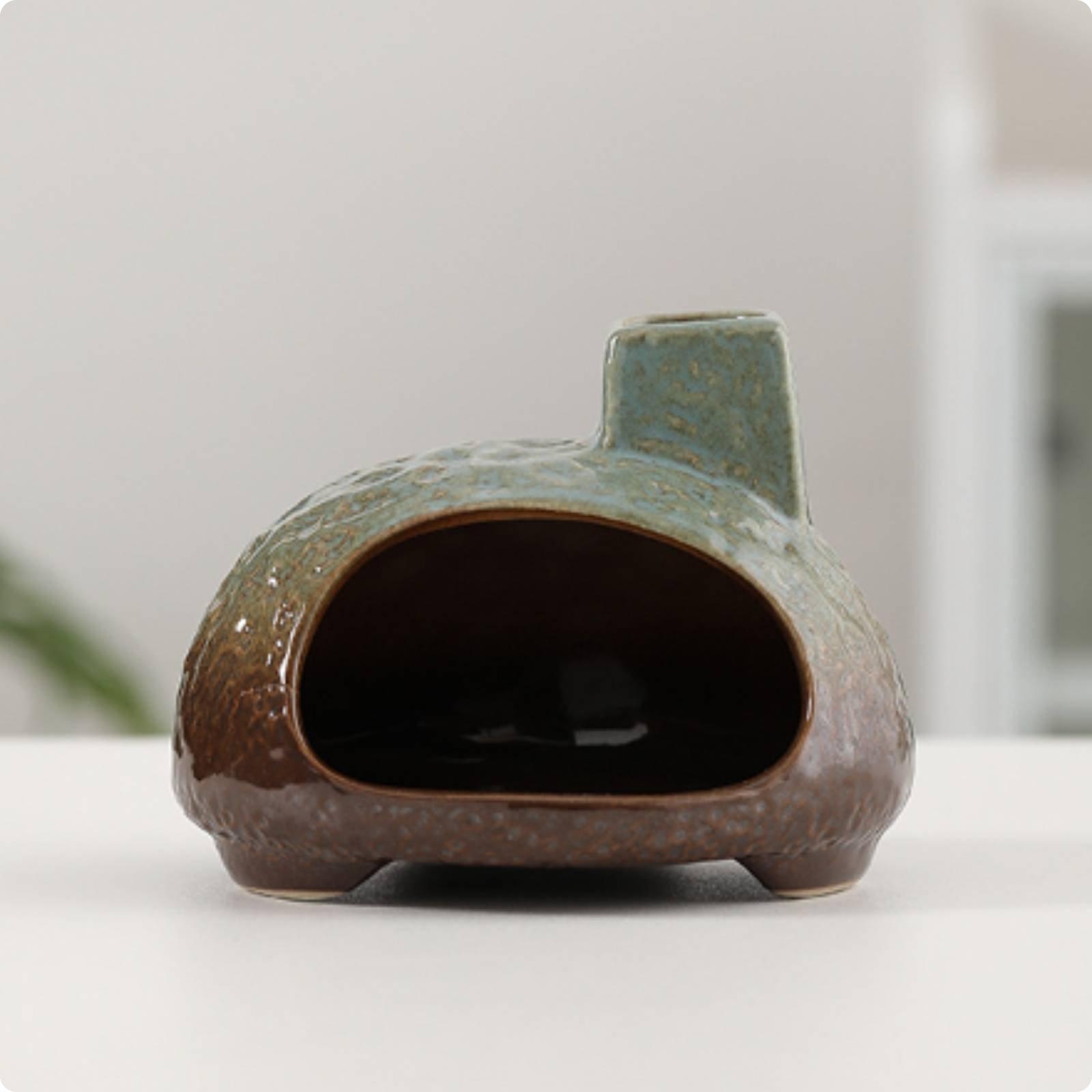 Mini Fireplace Incense Burner Heat-Resistant Ceramic Incense Burner Palo Holy Holder Smoke Fragrance Compact Size