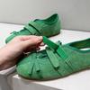 Neue Schleife gelbe Dexun Schuhe Damenschuhe 2025 neue Modelle erhöhen Dopamin ausländische Nische Designgefühl Forrest Gump