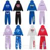 Unisex Oversized Hoodie Jogger Set Streetwear Cotton Fleece Print Loose Fit Winter Apparel