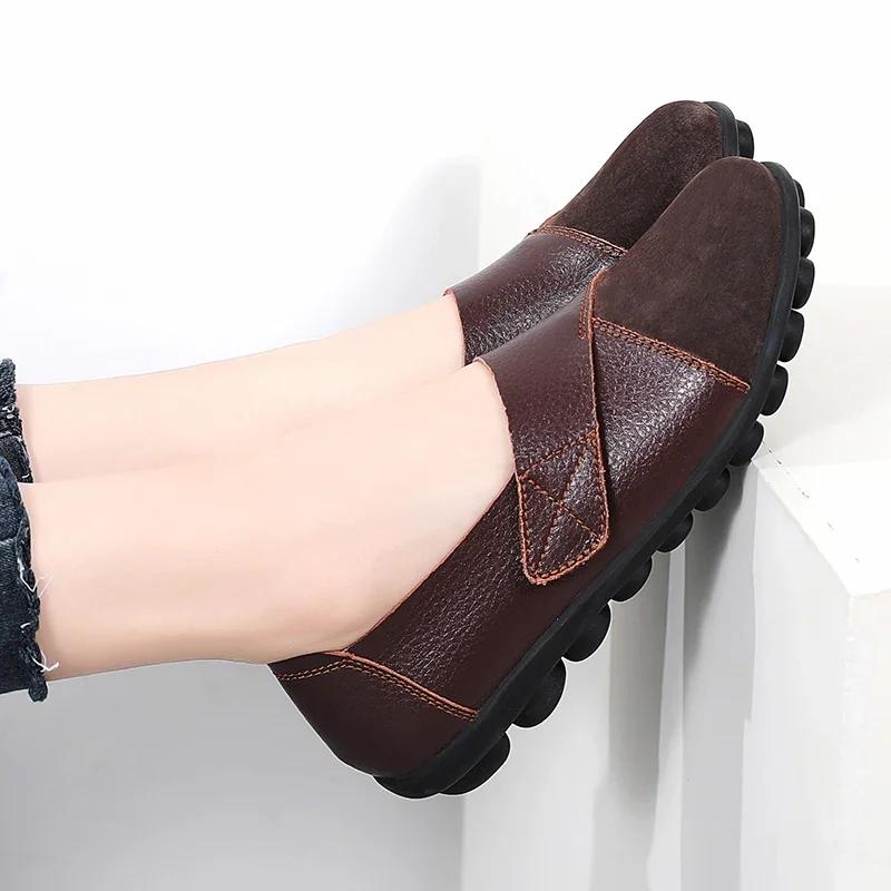 2024 New Women Flats Ballet Shoes Women Cut Out Leather Breathable Moccasins Women Boat Shoes Ballerina Casual Shoes Chaussure