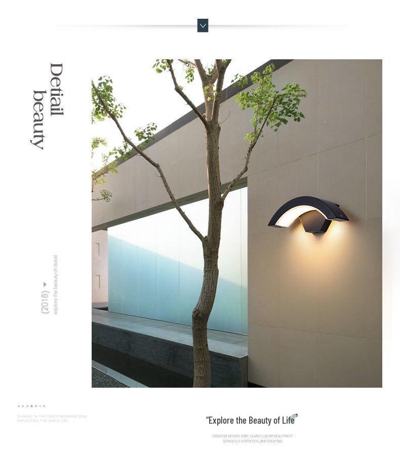Waterproof LED Outdoor Wall Light with Sensor for Courtyard, Balcony, or Doorway