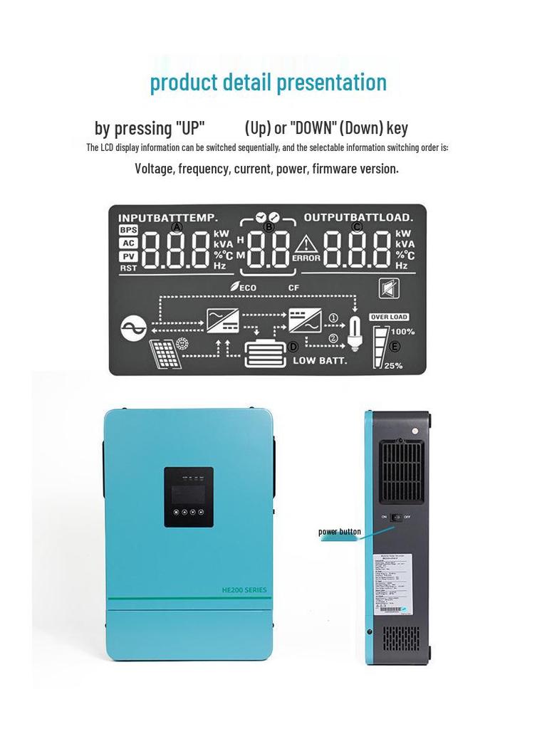 ZeChengChuan 5.5KW 24V Solar Inverter: All-in-One 220V DC to AC Converter for Home Use