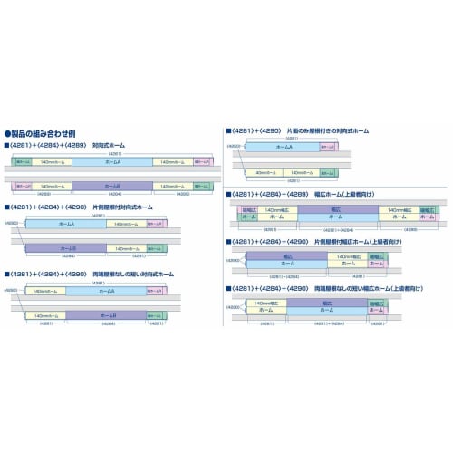 TOMYTEC TOMIX N Gauge Opposite Platform Set, Urban Type 4281, Diorama Supplies