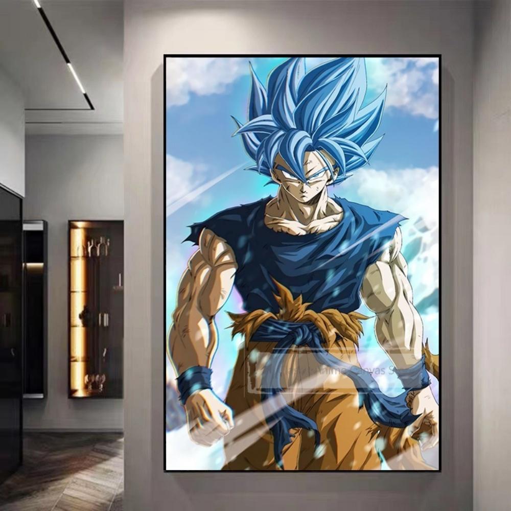 Dragon Ball Starry Night Tapestry  Sun Wukong Super Saiyan Anime Hanging with Gokus Kamehameha Ideal for Otaku Bedroom Decor