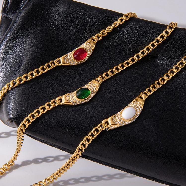 Contemporary Minimalist Crystal Pendant Necklace Stylish Stainless Steel Chain Jewelry Ideal Anniversary Gift