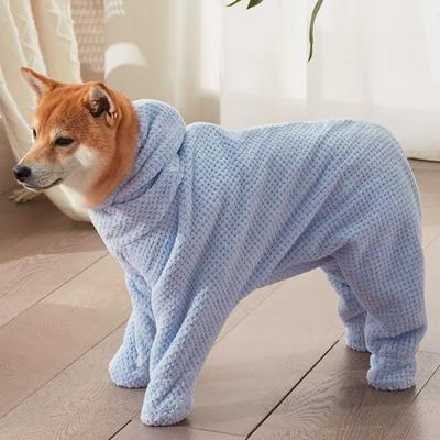 Practical Absorbent Pet Bathing Clothes Full-Coverage Soft Pet Bathrobe Thickened Quick-Dry Pet Bath Towel for Puppy Cat