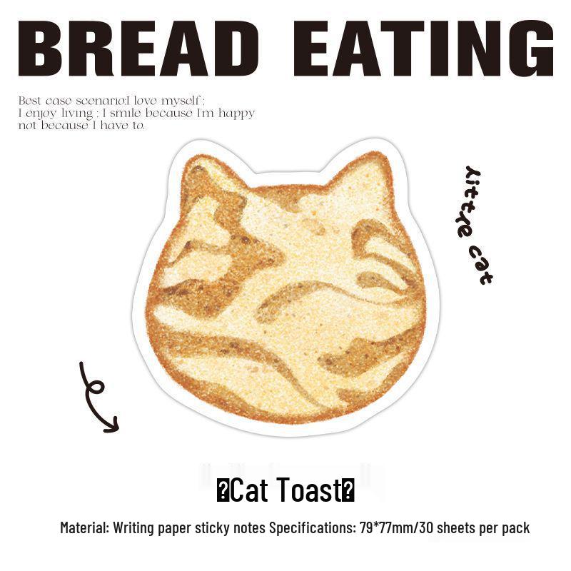 Infeel.Me Toast-Shaped Sticky Notes:  Did You Eat Bread Today?  Cute Memo Pads for Students