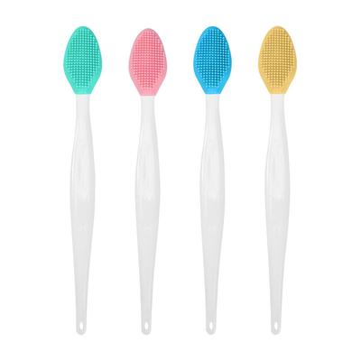 Dual-Sided Silicone Lip Scrub Brush Facial Cleansing Face Care Multifunctional Spatula Exfoliation Tool Pore Mask 4 Pieces