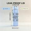 1PC OM 606 Minimalist Car Text Print 750ml Portable Sports Water Bottle Leakproof Gym Outdoor Travel Drink Cup