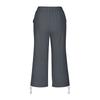 Women Loose Cotton Linen Drawstring Solid Pocket Casual Capri Pants