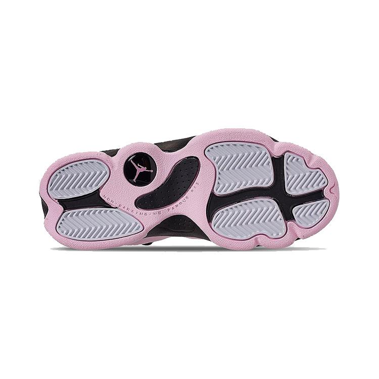 Jordan Air Jordan 6 Cushioning High top Children's Basketball Shoes Black Pink Children Aged 3 7 Years Old 323431-006