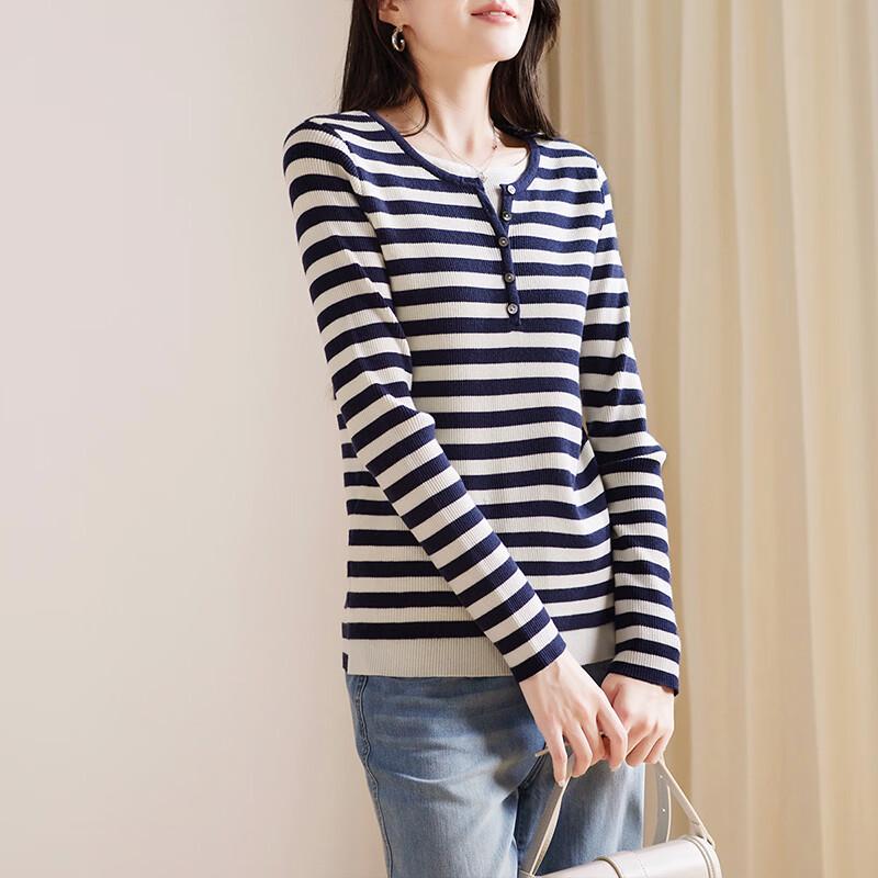 SOFSIL Women s Striped Knit Top M