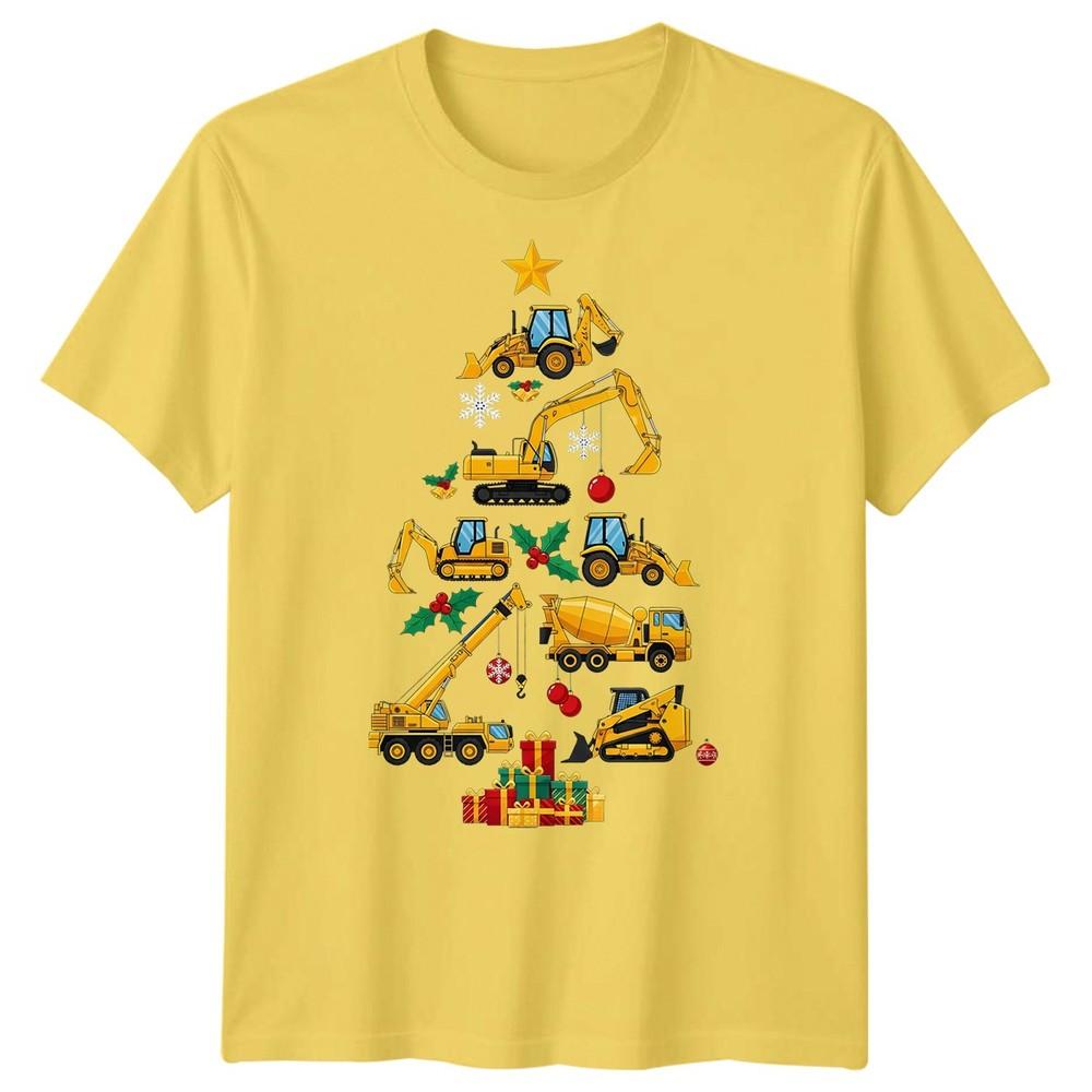Construction Christmas Tree Holiday Unisexs TShirt Vehicles Gift
