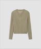 Deolil Mohair Vintage Puff Cardigan_Light Khaki