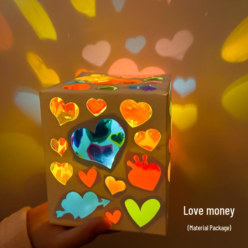 

Детский набор для изготовления ручного фонарика своими руками с цветной папиросной бумагой для игры теней и света