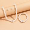 Women's Fashion Imitation Zircon Necklace Earrings Bracelet Zircon Set Suitable for Wedding, Party, Festival Gifts-5042
