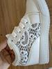 Scarpe con zeppa da donna scavate in pizzo Scarpe casual con fondo spesso Stivali estivi Scarpe bianche