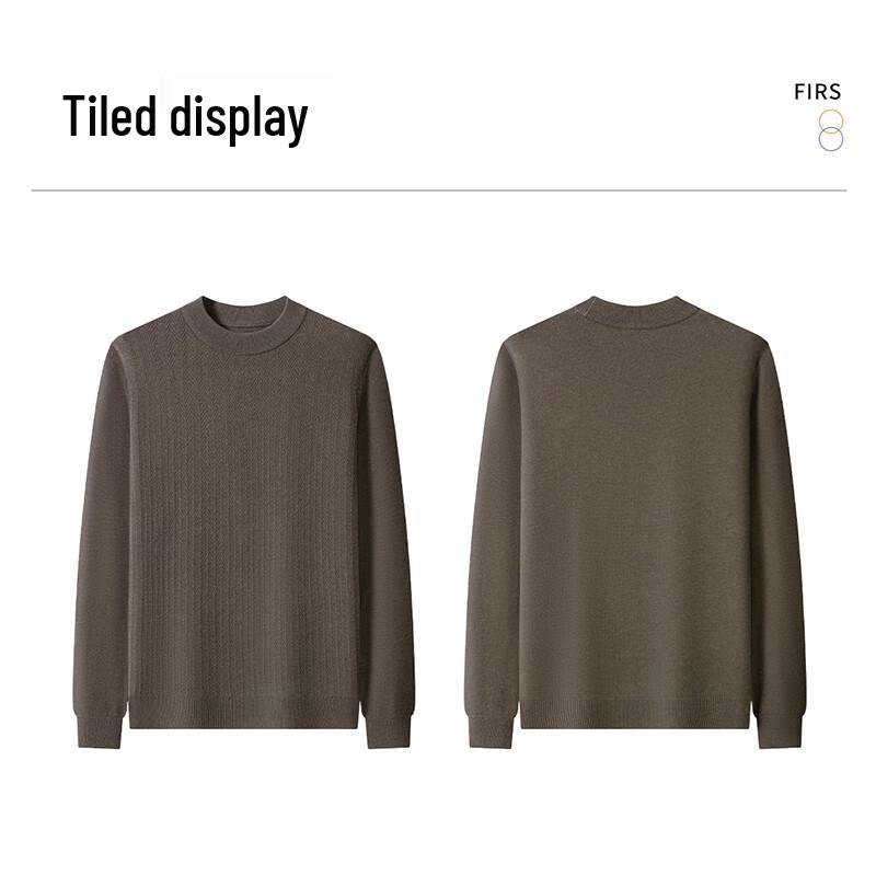 Shanshan Men's 100% Merino Wool Round Neck Sweater