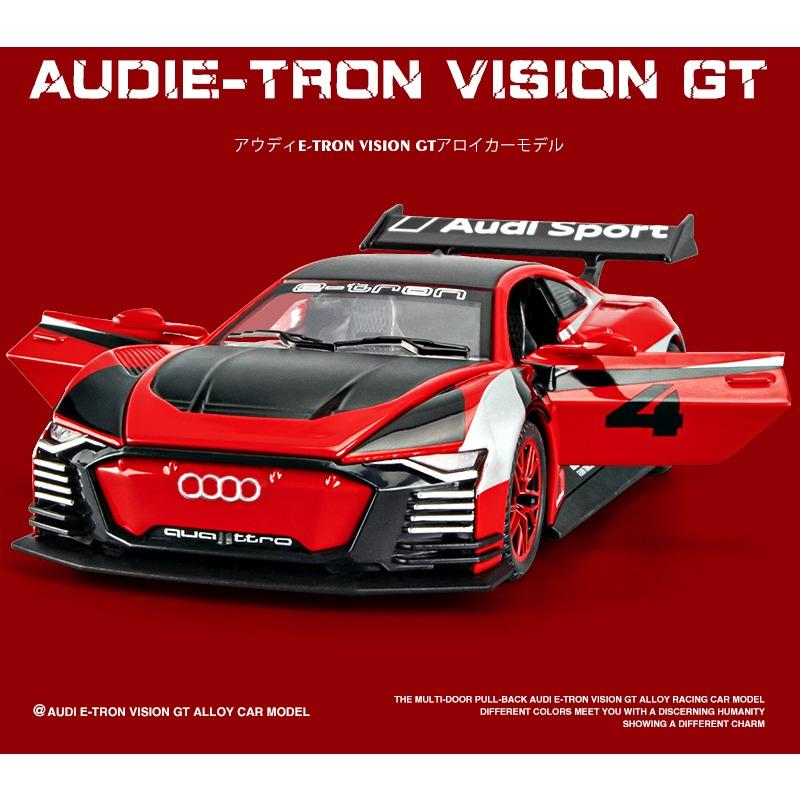 1/32 Scale GT E-tron Vision Alloy Car Model Sound and Light Simulation Car Decoration Collection Child Toy Gift