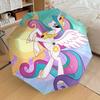1pc Unicorn Fantasy [Automatic Folding Umbrella] Durable Iron Frame & Rod, Portable Folding, All Seasons, Home Travel Outdoor, Makes a Great Holiday G