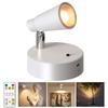 Rechargeable LED Spotlight with 5000mAh High Capacity, Remote Control, Magnetic, 350-Degree Angle Adjustment, Indirect Lighting, 3 Color Switching, St