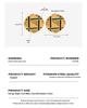 Stylish Gold-Plated Enamel Pyramid Carved Round Stud Earrings
