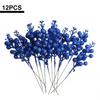 12x New Artificial Christmas Glitter Berries Stems Xmas Tree Wreath DIY Decor