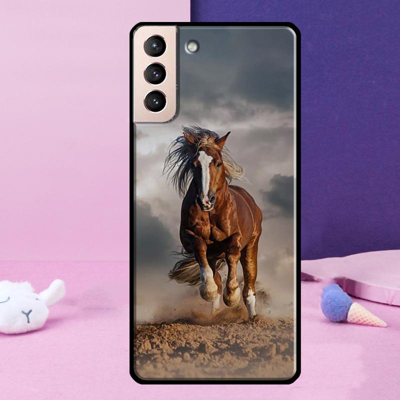 Horses Running Phone Case For Samsung Galaxy S25 S24 Ultra S9 S10 S20 S21 S22 Plus S23 FE S24 FE Cover
