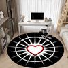 1PC Heart Symbol Chair Carpet for Office, Indoor Non-Slip Washable Carpet, Soft Comfortable Mat For Office Room Yy250930250