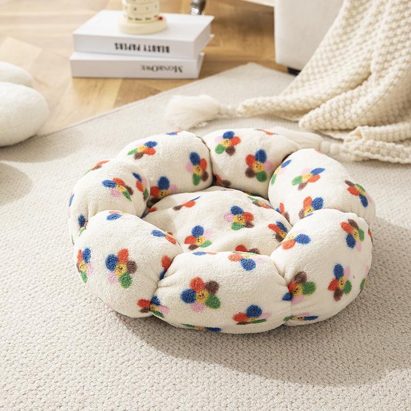 

Новое гнездо для кошек, мягкое круглое гнездо для цветов, зимнее, дышащее, приятное для кожи, с высоким отскоком, теплое, плюшевое, для кошек и собак, нескользящее, универсальное гнездо 40