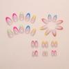 Short Almond Press On Nails Fake Nails Glossy Acrylic Artificial Nails Stick On Nails for Womens 24Pcs Glue On Nails