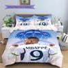 Mbappé Pattern Bedding,Quilt Set Quilt Cover Pillowcase Home Birthday Gift(1 * duvet cover + 2 * pillowcase, without core)