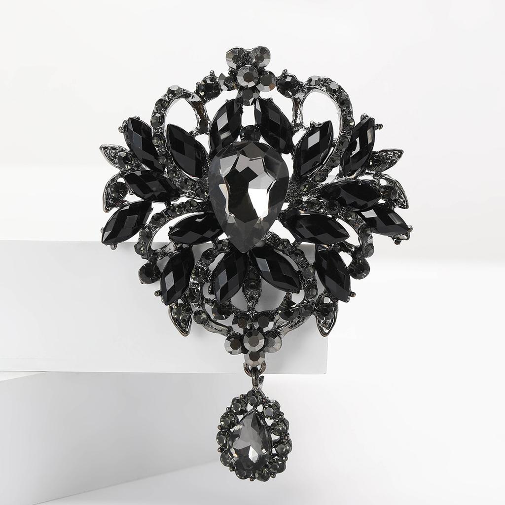 Hänge av kristallglasbrosch för kvinnor unisex strassnålar bankettfest ryggsäck presenter smyckestillbehör