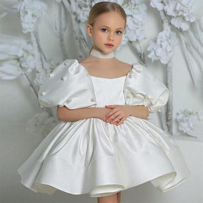 Cross-Border Puff Sleeve Princess Dress for Girls - Flower Girl, Wedding, Birthday, Party, or Piano Performance.